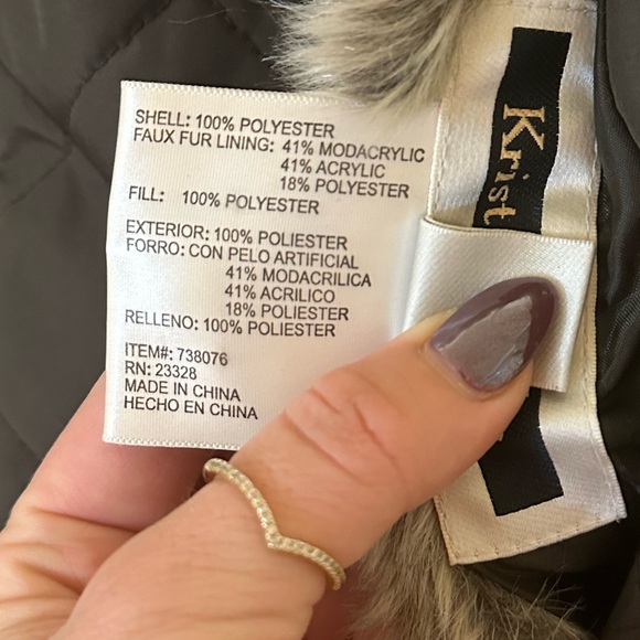 Kristen Blake Faux Fur Hooded Reversible Vest - Picture 9 of 9